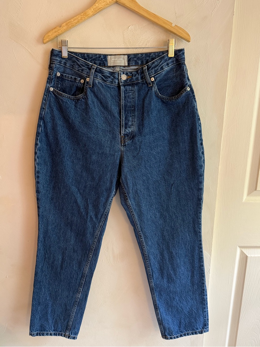 Everlane | Curvy 90s Cheeky Straight Jean | Dark Wash | Size 31 | Organic Cotton